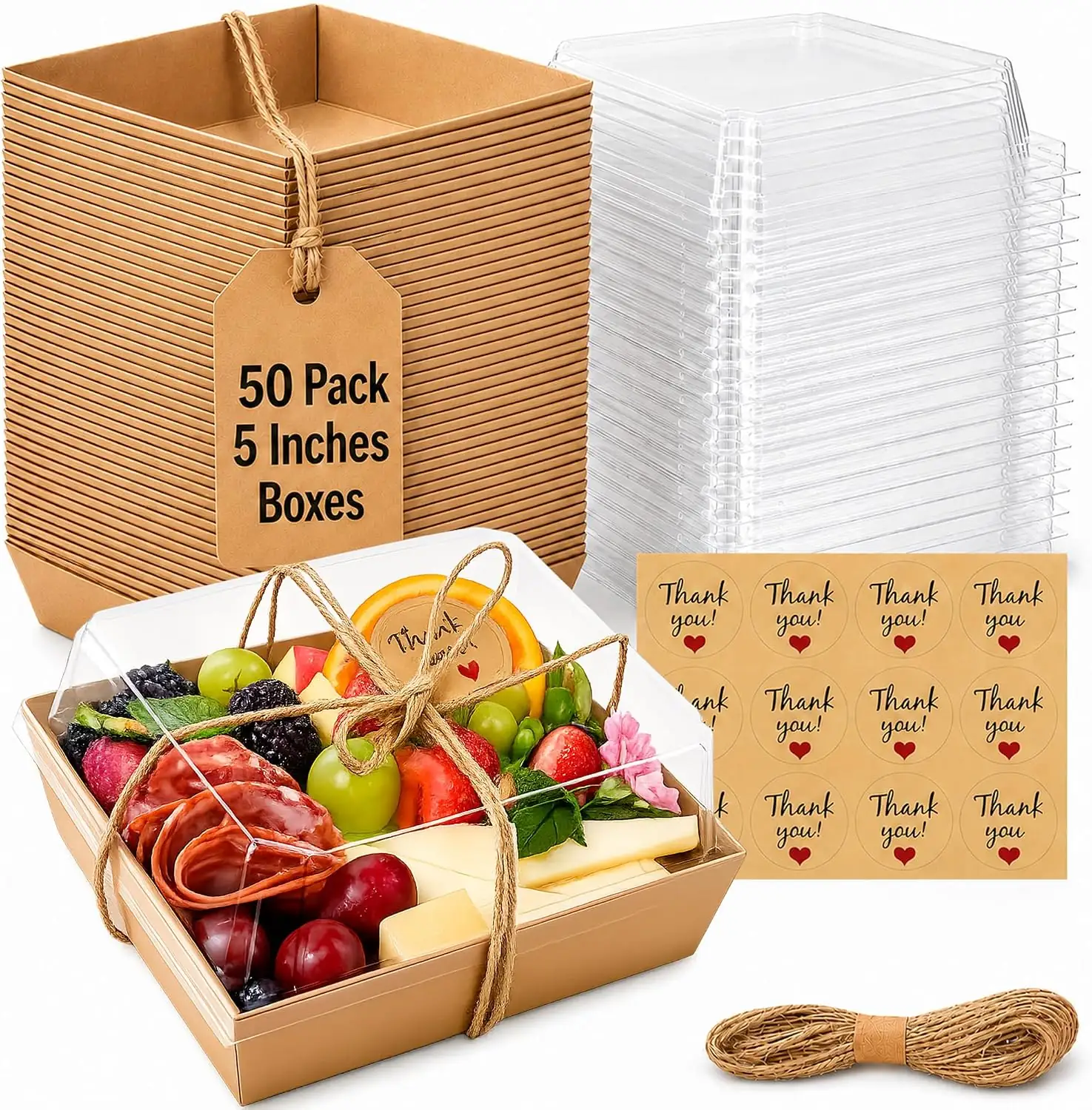 50 Pack 5in Small Charcuterie… — Photo 1