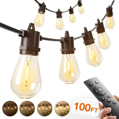 addlon 100FT Outdoor String Lights… — Photo 1