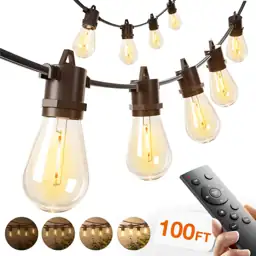 addlon 100FT Outdoor String Lights… — Photo 1