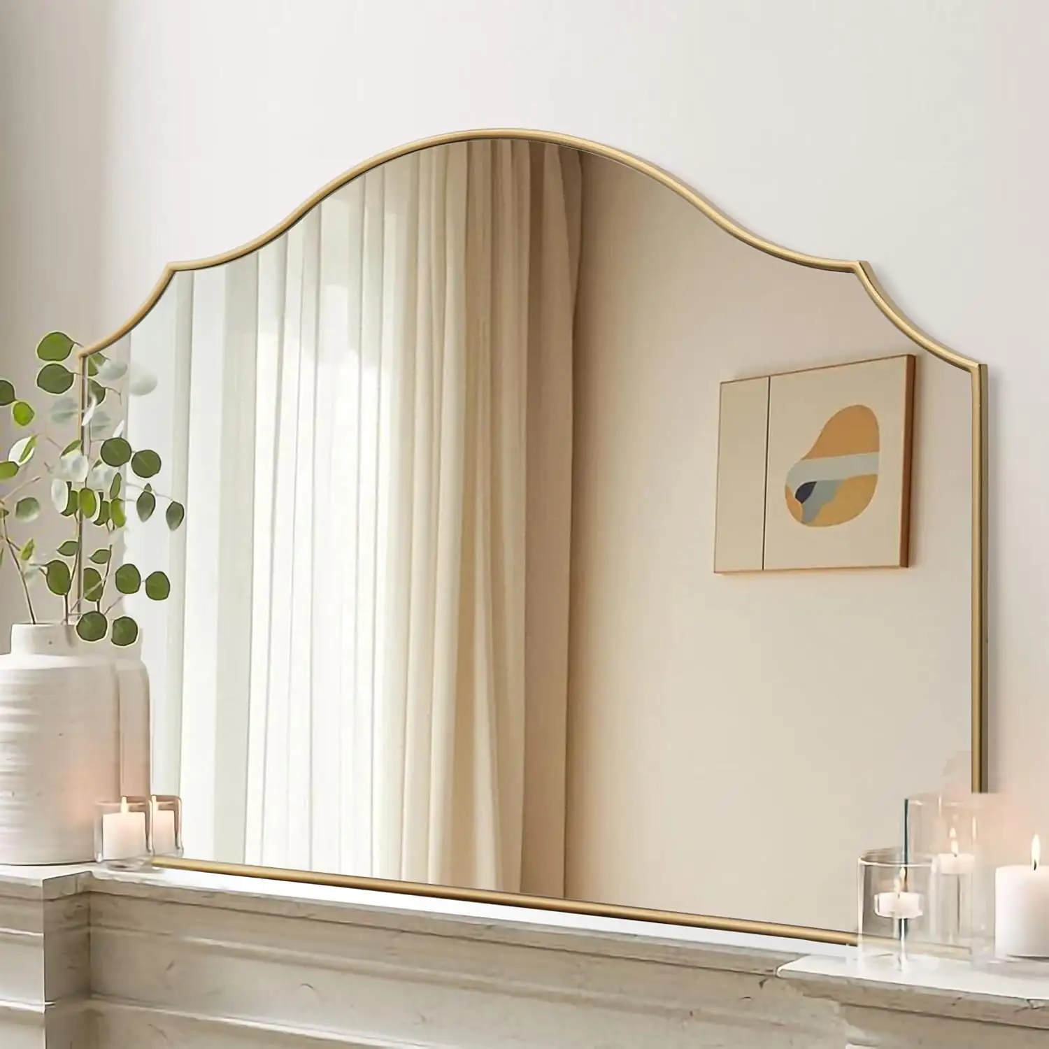 Besdomus Gold Scalloped Wall Mirror:… — Photo 1