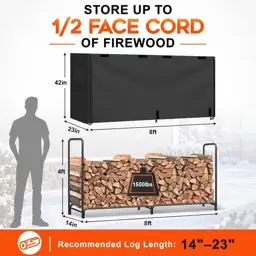 Gtongoko 8FT Firewood Rack Outdoor… — Photo 2