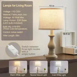 Table Lamps Set of 2,… — Photo 2