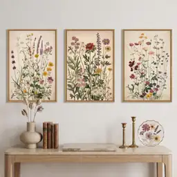 Ausril Vintage Wildflower Watercolor Framed… — Photo 2