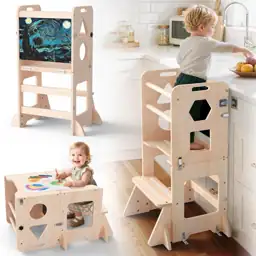 Toddler Standing Tower Anti-Tip Wooden… — Photo 1