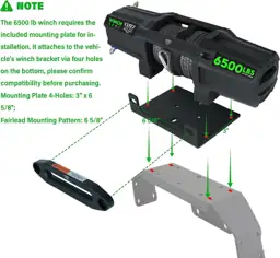 TYT 6500 lb UTV Winch… — Photo 2