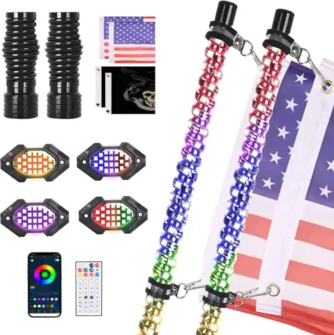 2Pcs 3ft LED Whip Light… — Photo 1