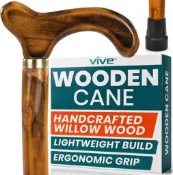 Vive Wooden Walking Stick Cane… — Photo 1