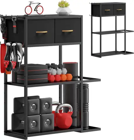 Home Gym Storage Rack, Adjustable… — Photo 1