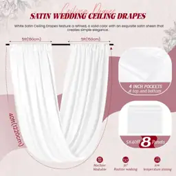 8 Panels White Ceiling Drapes… — Photo 2