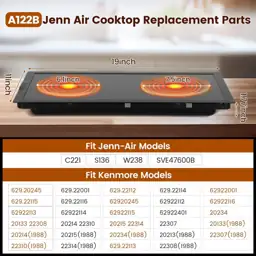 Black Cartridge JEA8120ADB, Radiant A122B for JennAir/Whirlpool/Maytag ...