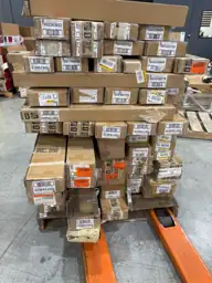 Pallet of assorted faux wood… — Photo 3