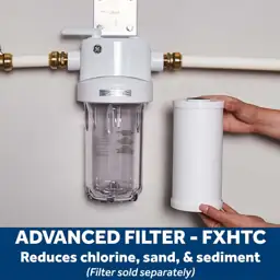 GE Whole House Water Filtration System with Install Kit, Reduces ...