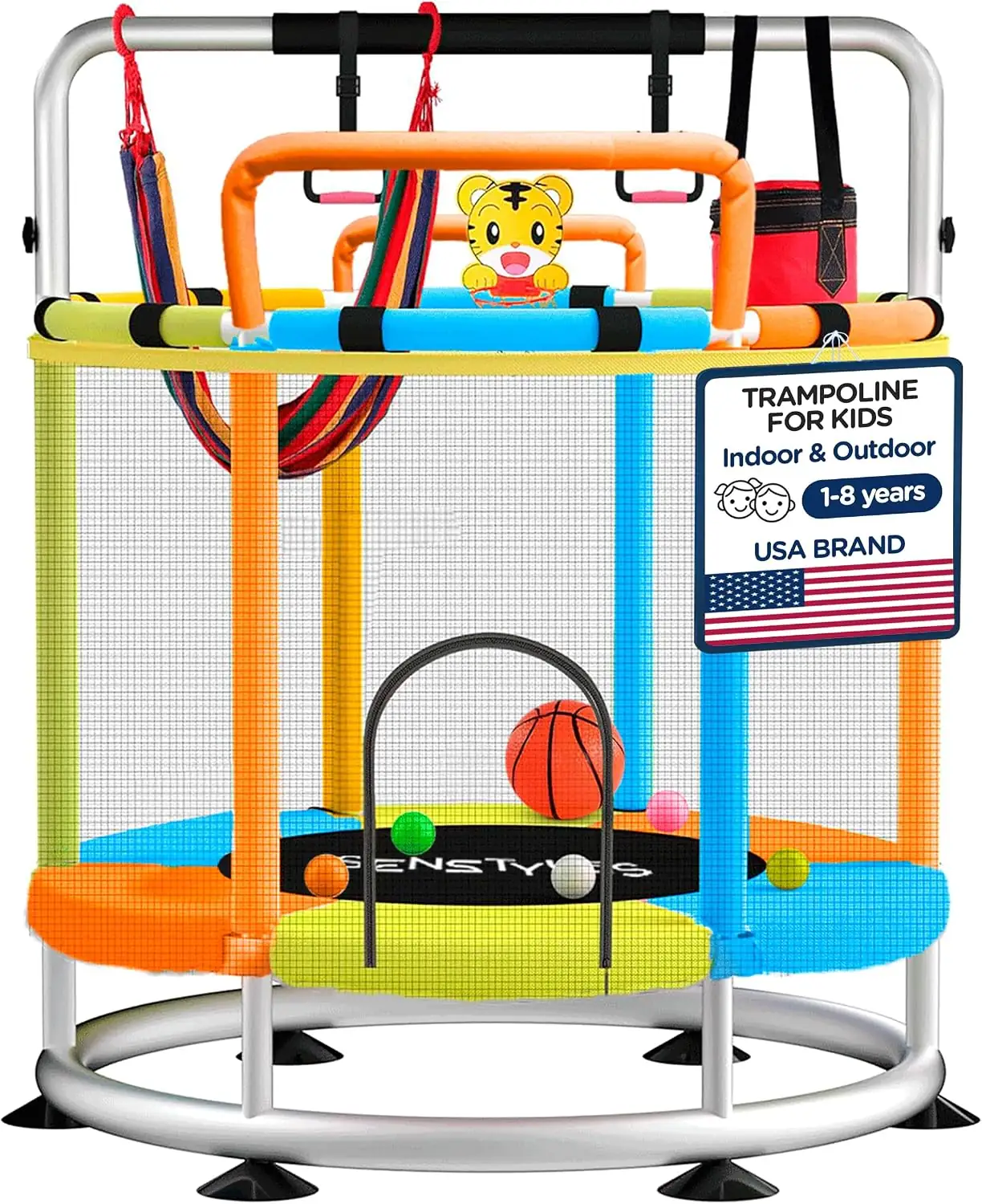 Trampoline for Kids Indoor/Outdoor Anti-Rollover… — Photo 1