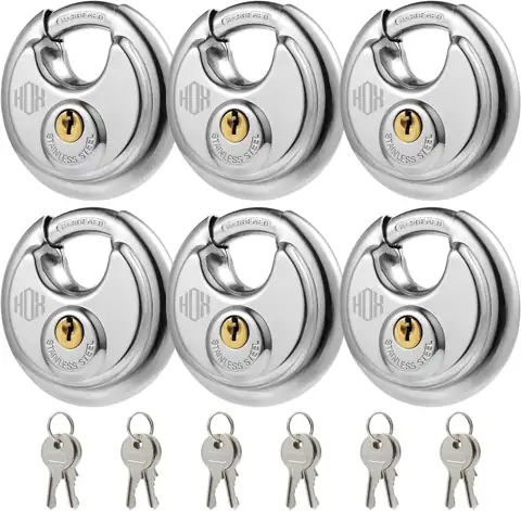 HOX Keyed-Alike Disc Padlock, Hardened… — Photo 1