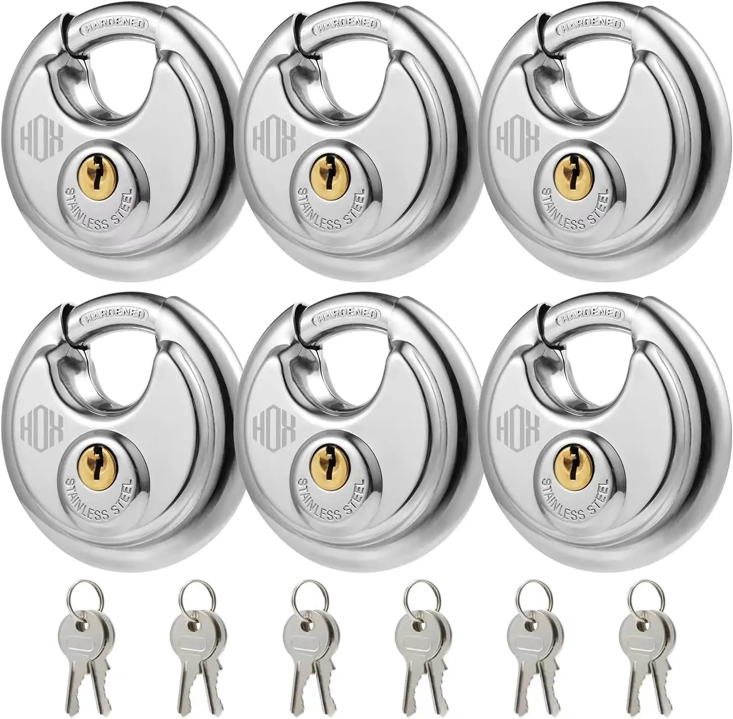 HOX Keyed-Alike Disc Padlock, Hardened… — Photo 1