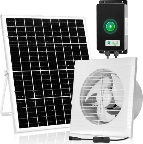 blessny 8" Solar Rechargeable Exhaust… — Photo 1