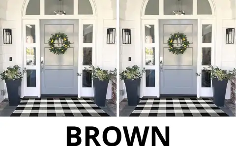 MUBIN Cotton Buffalo Plaid Rug… — Photo 1