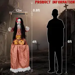 Scary Halloween Hanging Decorations Outdoor,4.6FT… — Photo 2