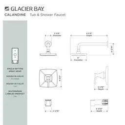 Calandine Single-Handle 1-Spray Tub and… — Photo 2
