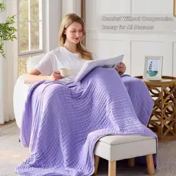 VANJOROY 9-Layer Muslin Throw Blanket… — Photo 2
