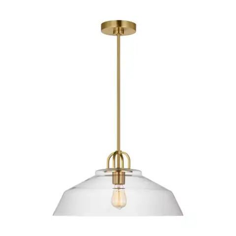 Payton 75-Watt 1-Light Satin Brass… — Photo 1