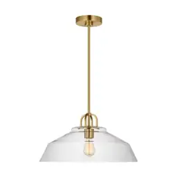 Payton 75-Watt 1-Light Satin Brass… — Photo 1