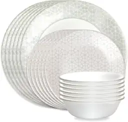 Corelle Vitrelle 18-Pc Glass Dinnerware Set for 6, Chip & Crack ...