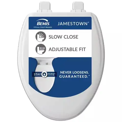 BEMIS Jamestown Elongated Soft-Close Toilet… — Photo 1