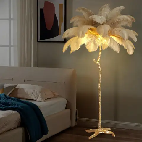 MAYOLA Luxury Resin Ostrich Feather… — Photo 1