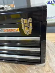 20 in Black Powder Coated Steel 3-Drawer Portable Locking Tool Box ...
