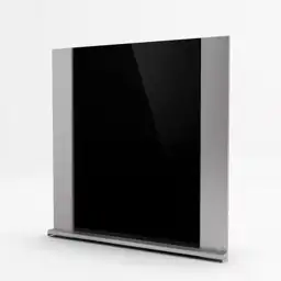 Gamma 30 in. x 31 in. Stainless Steel Backsplash with black tempered ...