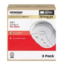 (3-Pack) 10-Year Battery Powered Smoke… — Photo 1