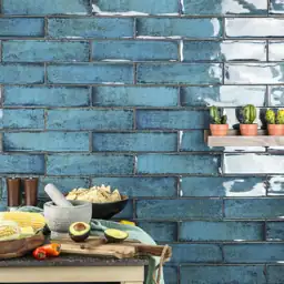 Artmore Tile Citadel Denim 3-in x 12-in Polished Ceramic Subway Wall ...