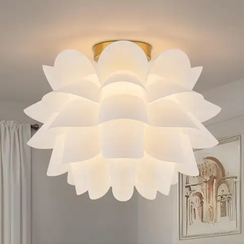15.75" Gold Flush Mount Ceiling… — Photo 1