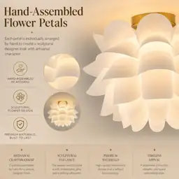 15.75" Gold Flush Mount Ceiling… — Photo 2