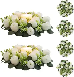 NUPTIO Flower Candle Rings for… — Photo 1