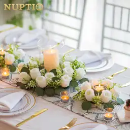 NUPTIO Flower Candle Rings for… — Photo 2
