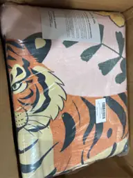 Zentavio Pink Tiger Area Rug 8x10, Vintage Animal Print, Washable Non ...