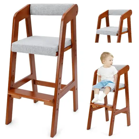Wooden High Chair for Toddlers,… — Photo 1