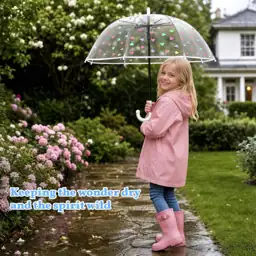 Kids Clear Bubble Umbrella with… — Photo 2