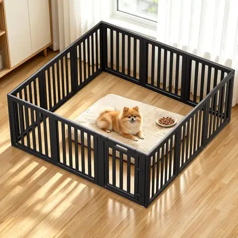 Dog Playpen Indoor,Puppy Playpen,Black 23.6"… — Photo 1