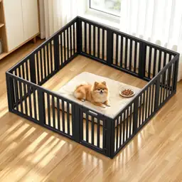 Dog Playpen Indoor,Puppy Playpen,Black 23.6"… — Photo 1