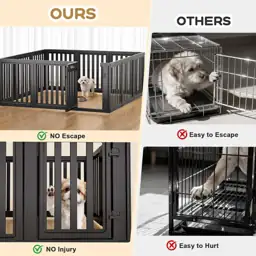 Dog Playpen Indoor,Puppy Playpen,Black 23.6"… — Photo 2
