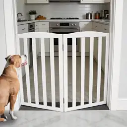 Freestanding Dog Gate, Foldable Pet… — Photo 2
