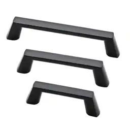 Soft Modern 3-3/4 in. (96 mm) Modern Matte Black Square Cabinet Drawer ...