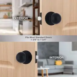 Ball Matte Black Hall/Closet Door… — Photo 2