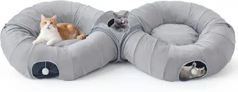 Pawaboo 2-in-1 Cat Tunnel Bed,… — Photo 1