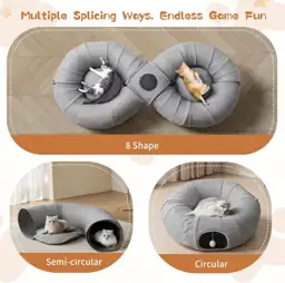 Pawaboo 2-in-1 Cat Tunnel Bed,… — Photo 2