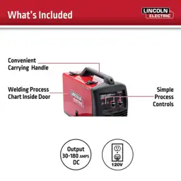 Weld-Pak 180i Multi-Process Welder (Stick/MIG/TIG/Flux-Cored),… — Photo 2