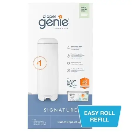 Diaper Genie Signature Pail, White,… — Photo 1